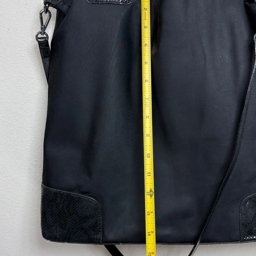 (X3) TORY BURCH NICO bag in black nylon and patent leather, large - Picture 12 of 12